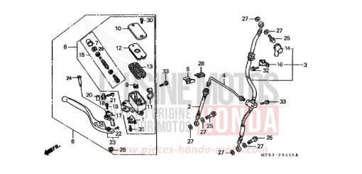 FR. BRAKE MASTER CYLINDER ST1100M de 1991